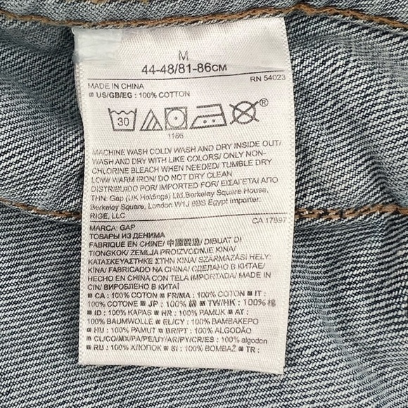 Gap 1969 Pointed Collar Denim Jean Jacket Size Medium Women's - Picture 6 of 6